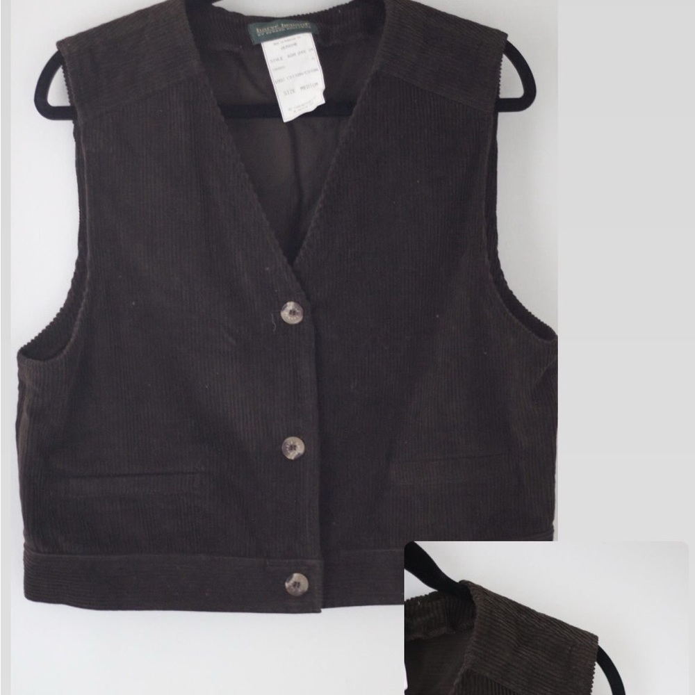 Vintage Brown Corduroy Vest